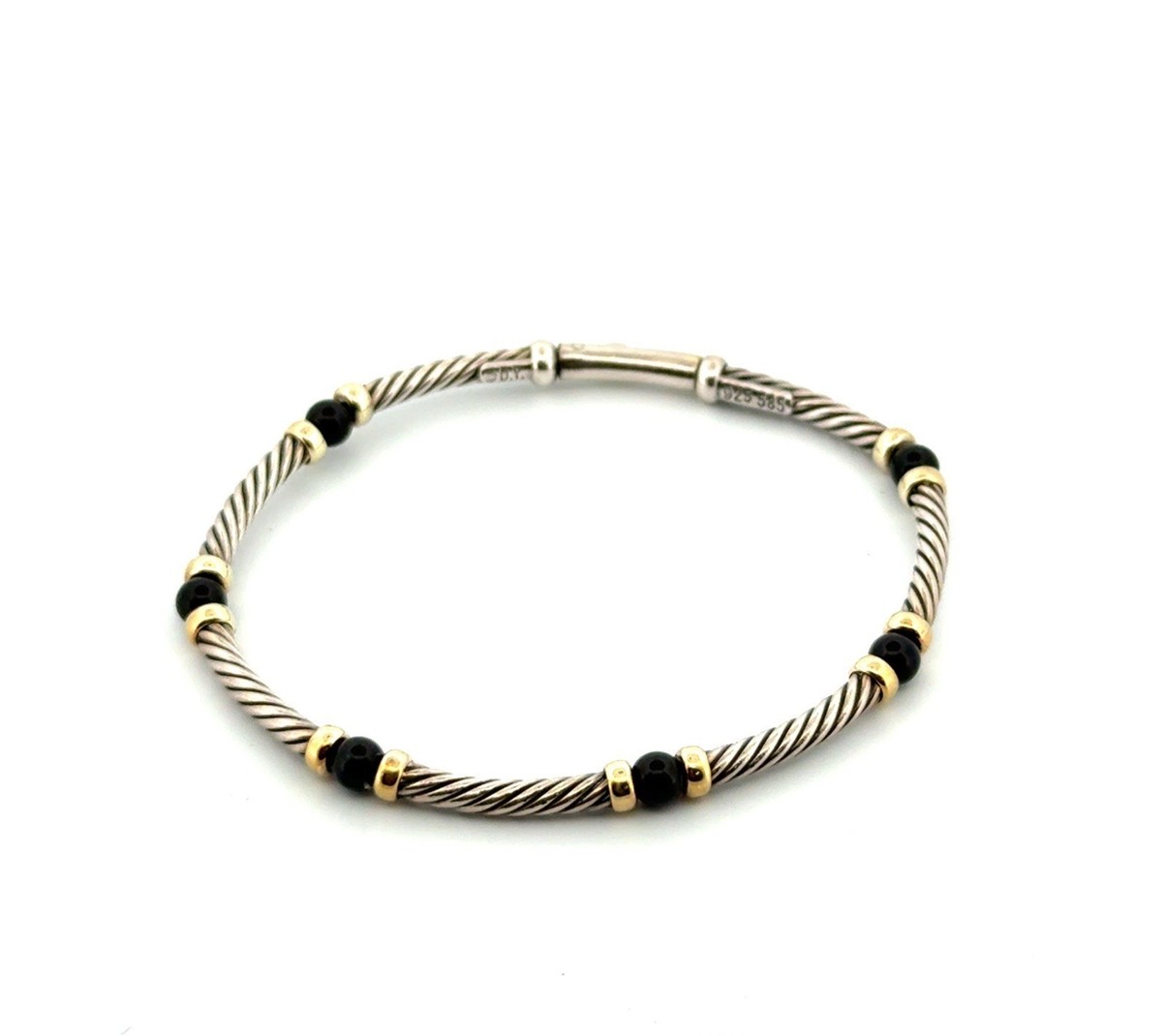 6.5” David Yurman 14k Gold & 925 Sterling Silver Hampton Cable