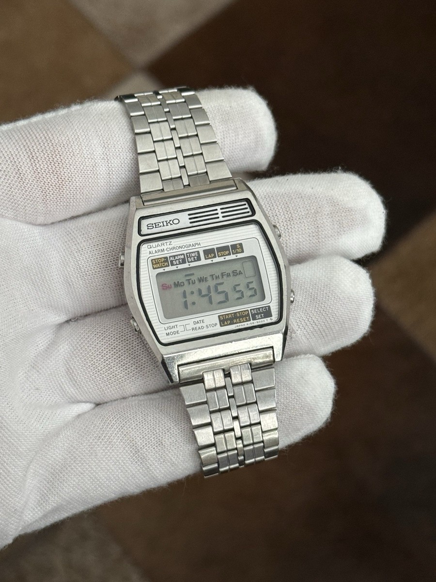 Rare Vintage Seiko A158-5040 Alarm Chronograph Digital Sports