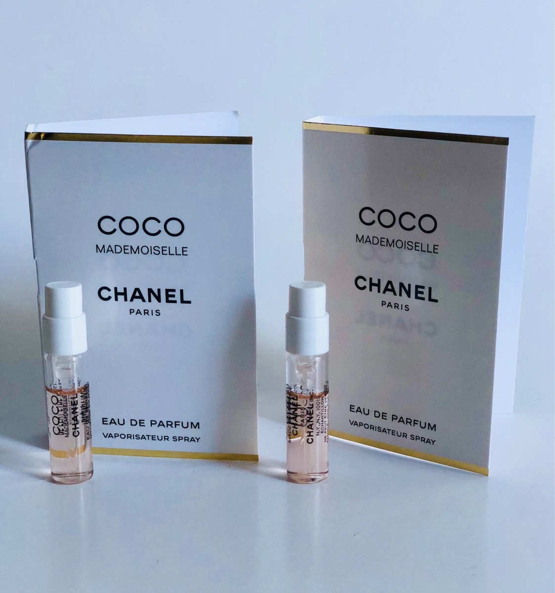 CHANEL COCO MADEMOISELLE 2xSAMPLE SPRAY TRAVEL PERFUME 1.5ML 0.05