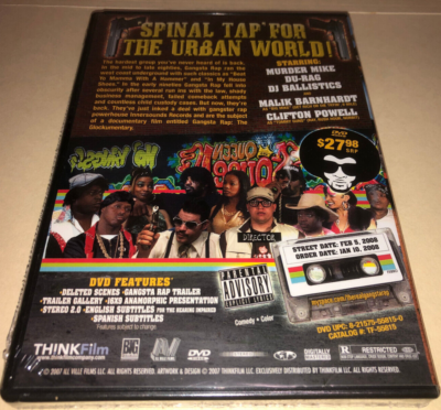 Gangsta Rap DVD Murder Mike DJ Ballistics Du Rag Leslie Jones Too