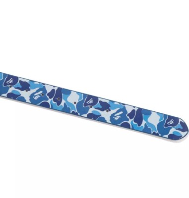 Authentic a bathing ape bape abc camo leather belt blue L new | eBay