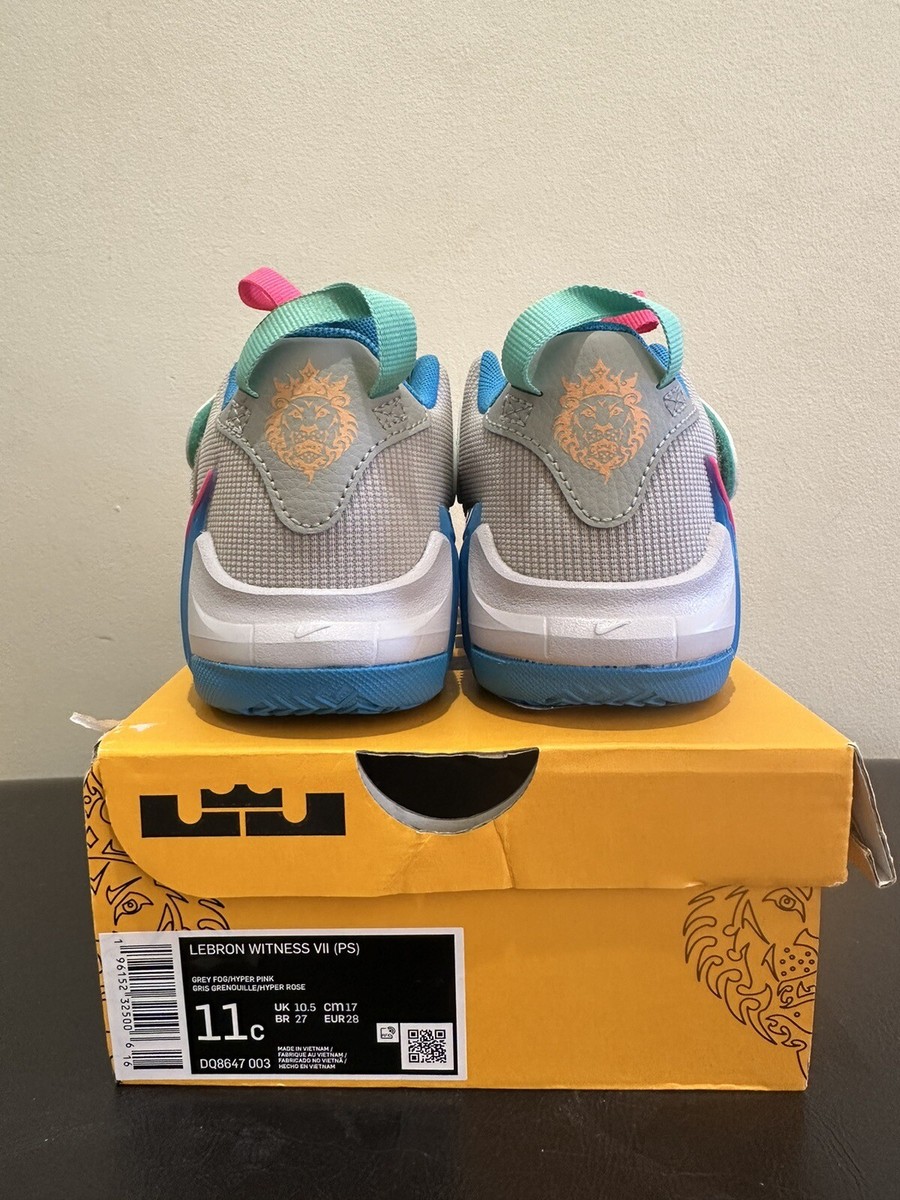 NIB Little Kids' Nike LeBron Witness 7 Stretch Lace Basketball