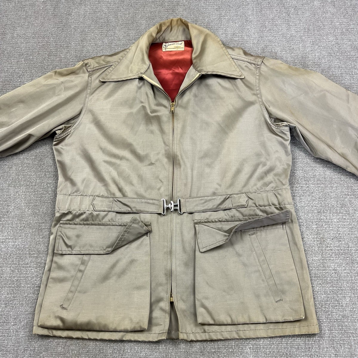 Vintage 50s Sportclad Satin Nylon Jacket Mens Medium Talon Zipper