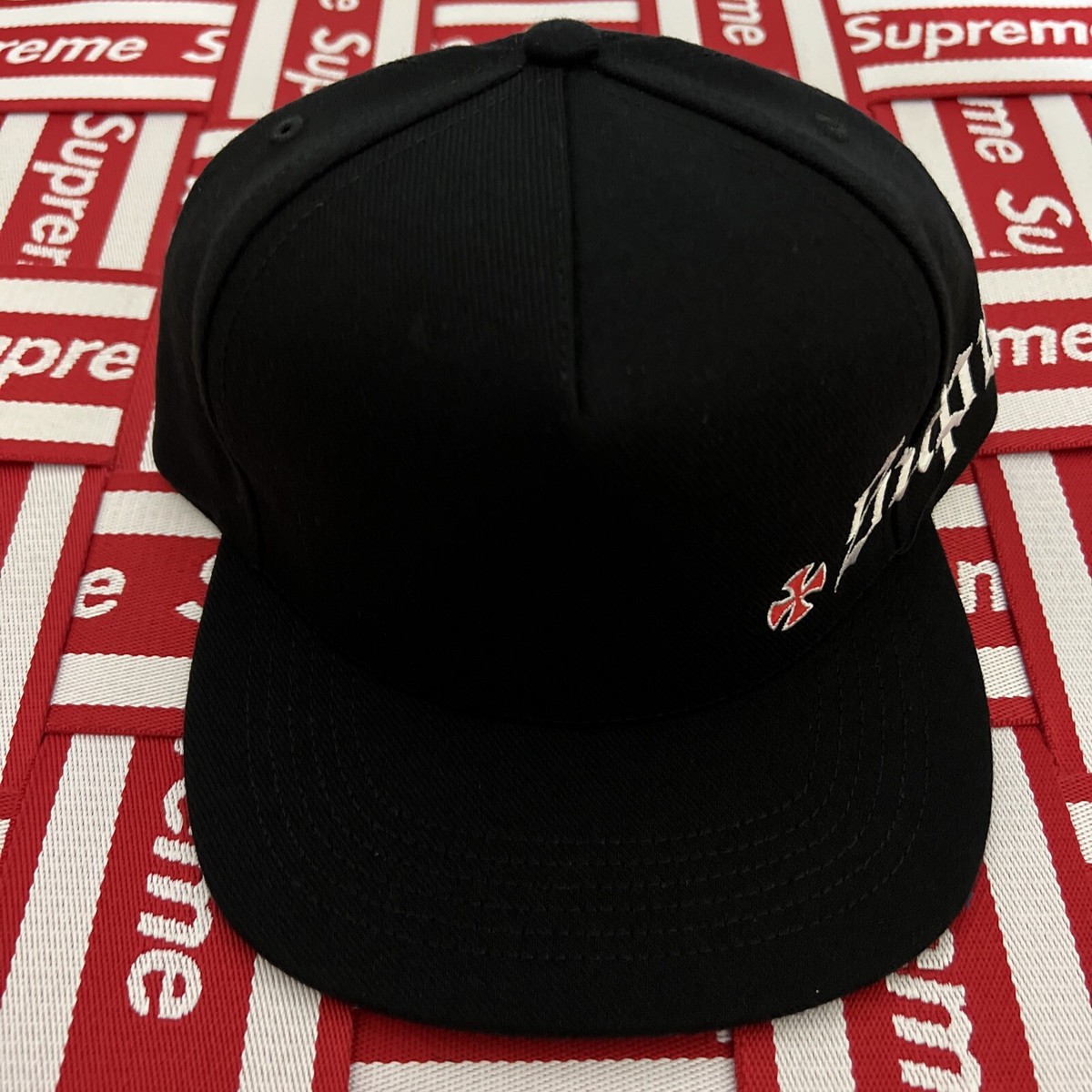 Supreme Independent Old English 5 Panel Black Cap!!FW17!!!Dead