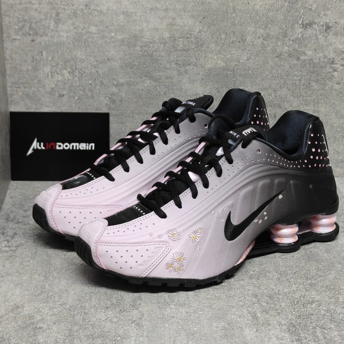 Nike Shox R4 “Sakura” Black Pink IB8872-600 Women's Sizes | eBay