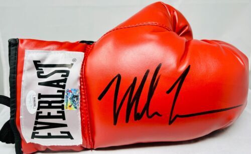 Mike Tyson Autographed Red Everlast Boxing Glove Fanatics