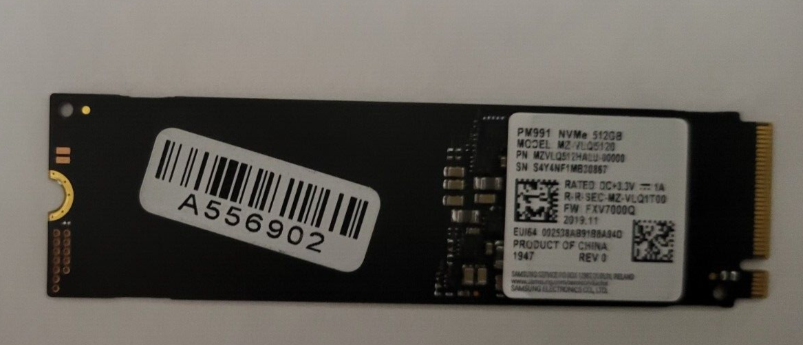HP / Samsung 512 GB PCIe PM991 NVMe M.2 SSD Solid State Drive US