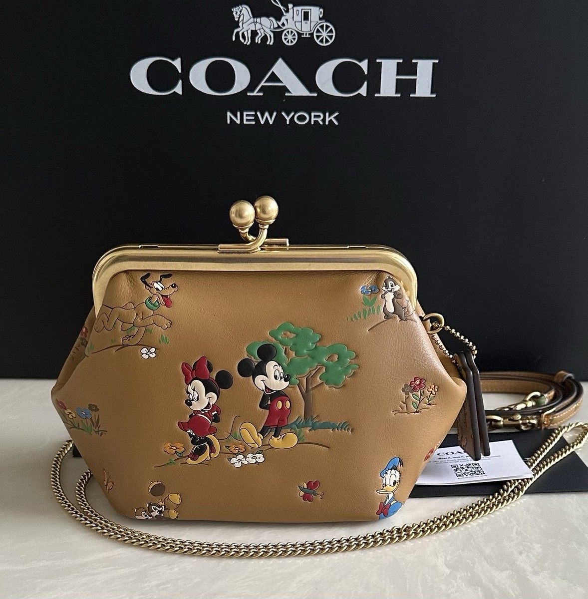 NWT DISNEY X COACH LTD MICKEY & MINNE MOUSE & FRIENDS LEATHER