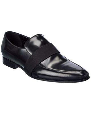 Authentic New BURBERRY Men Black SANFORD TB Patent Loafer Dress