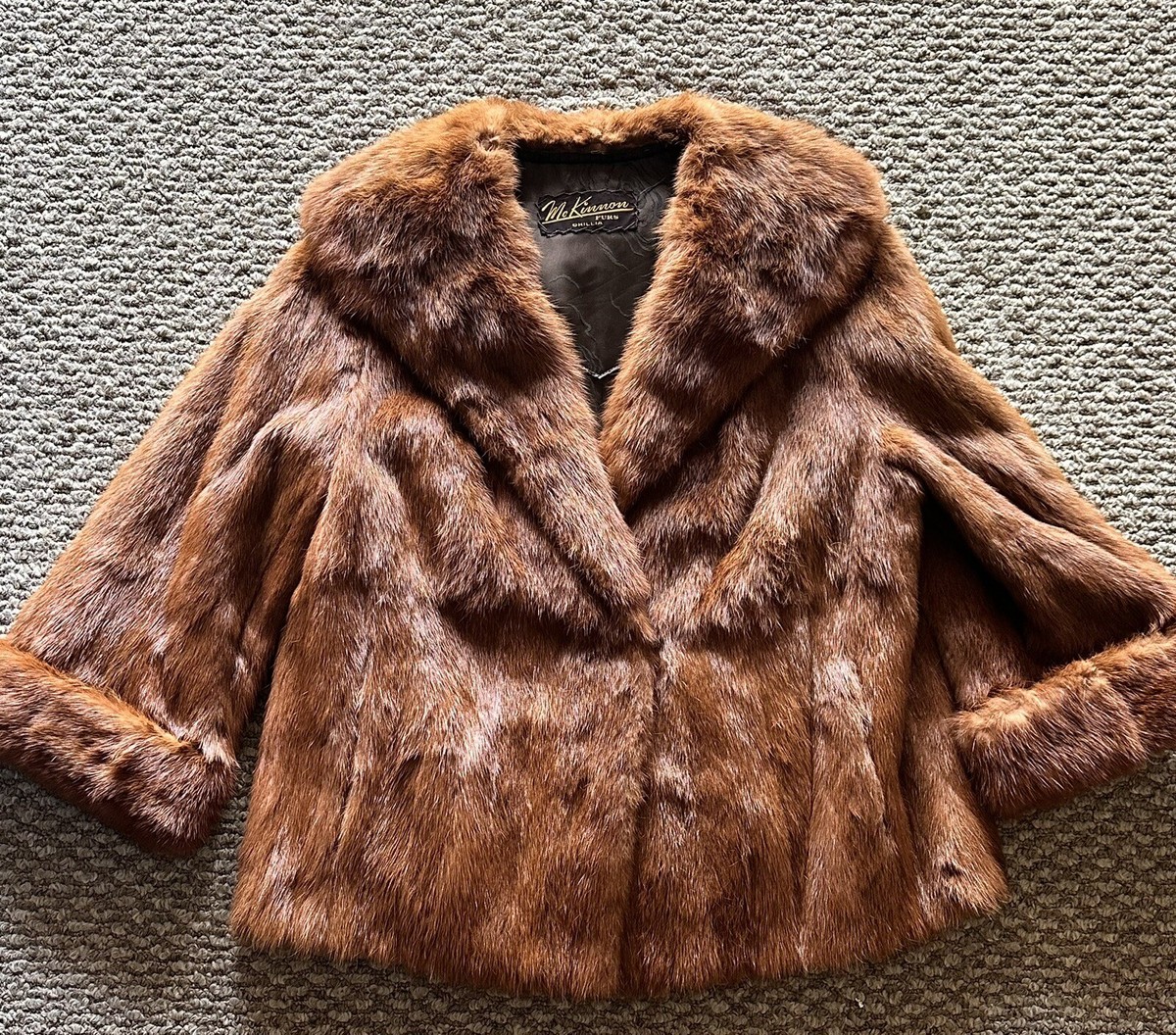 Vintage Fur 50's-60's Jacket McKinnon Furs Orillia Women Medium