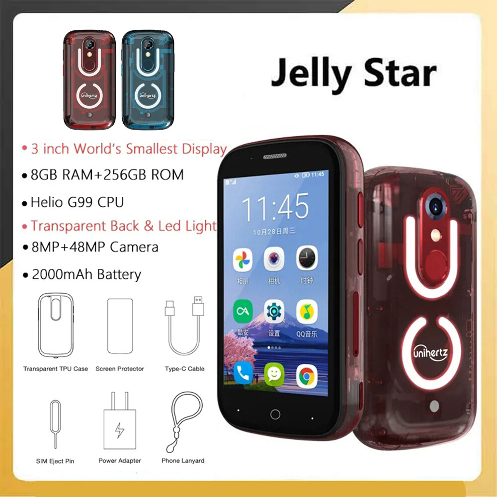 3 inch Unihertz Jelly Star Android 13 8GB+256GB Led Light