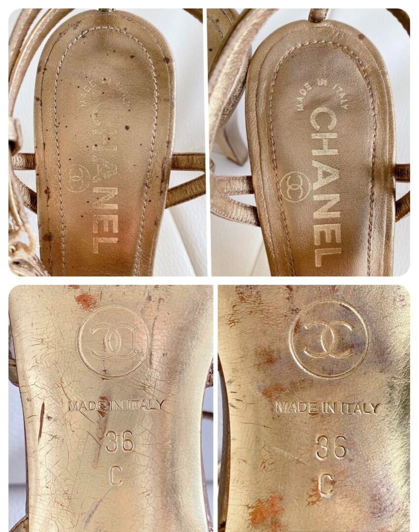 CHANEL Ankle strap High Heel Sandals Mules Pumps Shoes Women Size