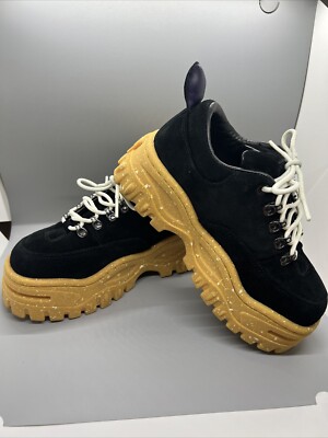 Eytys Angel Black Suede Brown Speckled Soul U.S 6 Women EUC Light