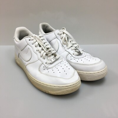 Nike Air Force 1 07 Shoes 11.5 Mens White Leather Casual Sneakers