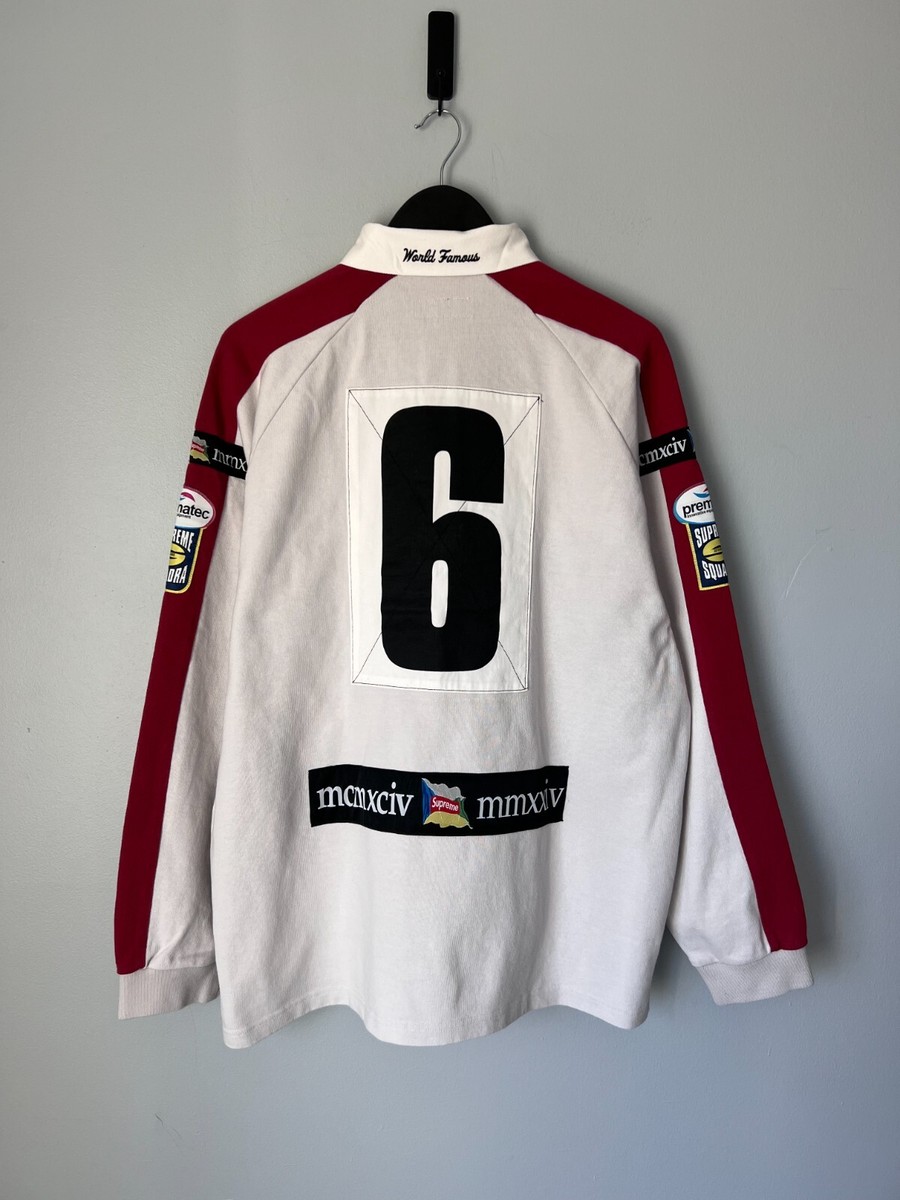 Supreme Chest Stripe Rugby - Size Large - Stone - NEW | eBay