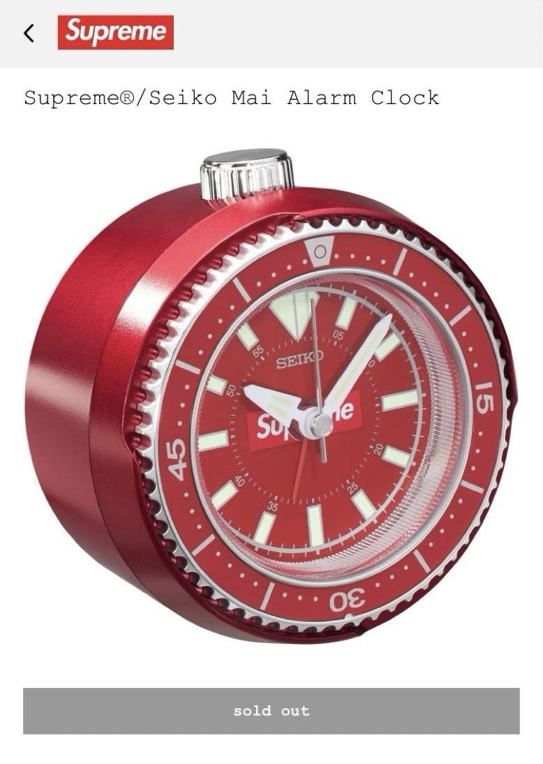 New Supreme Seiko Mai Alarm Clock “Red”Accessory SS2025 | eBay