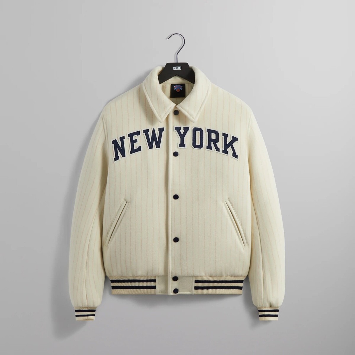 🔥RARE🔥Kith for the New York Knicks Wool Collared Varsity Jacket