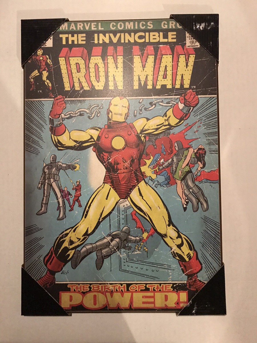 The Invincible Iron Man #47 Collectible Wood Wall Art - Silver