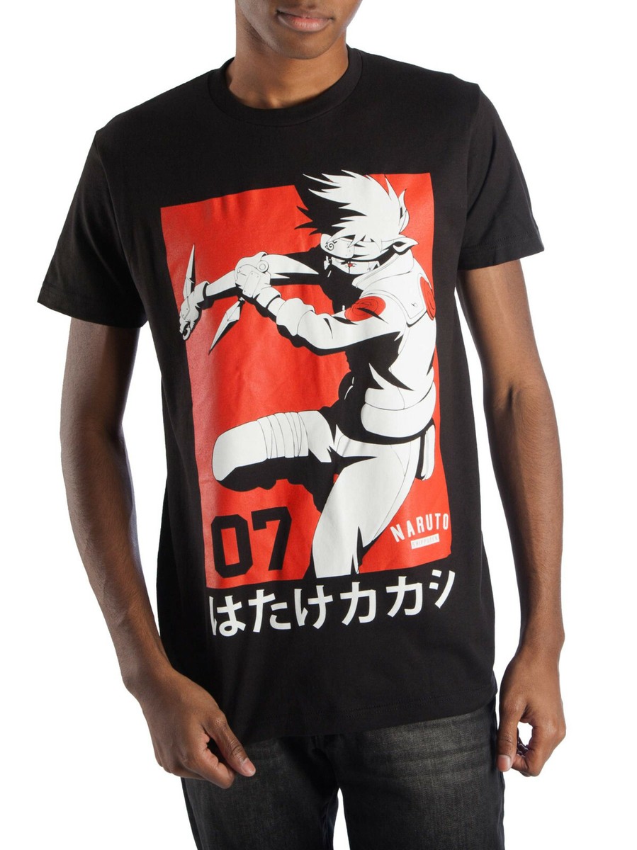 Naruto Shippuden Collection Mens Kakashi Hatake Team 07 Black
