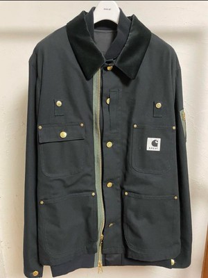 Carhartt WIP x sacai Canvas x MA-1 Jacket Michigan Black M size
