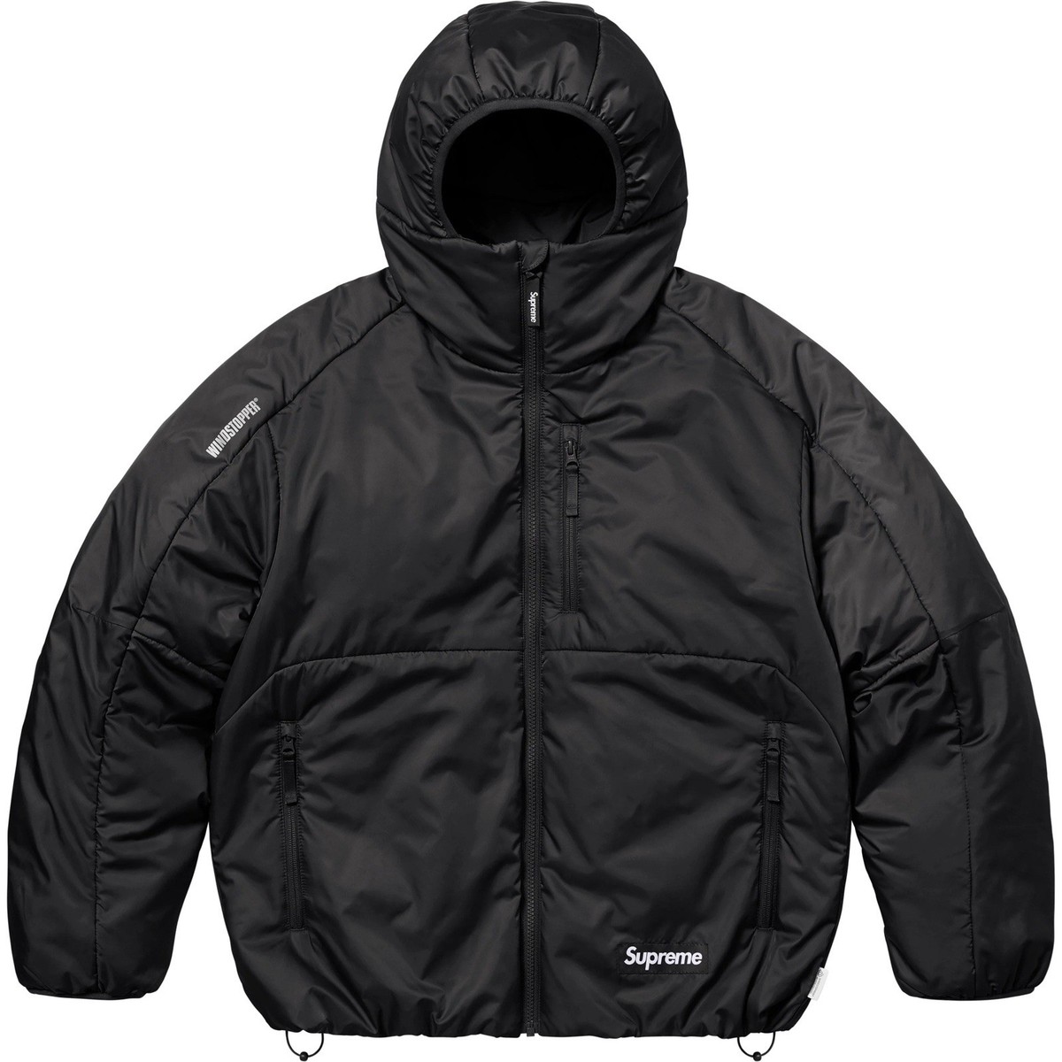 SUPREME WINDSTOPPER® INSULATED HOODED JACKET SS25 Black Size Large
