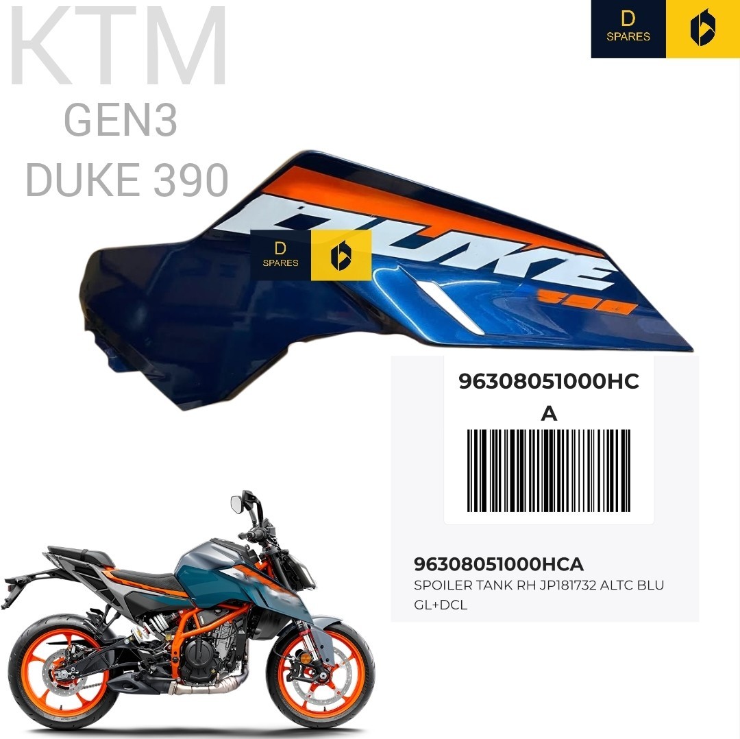 Fit For KTM Gen3 Duke390 Spoiler Tank RH JP181732 ALTC BLU GL+DCL