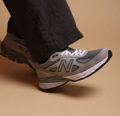 New Balance 990 v4 Sneakers Made in USA Grey Silver U990GR4 Men's