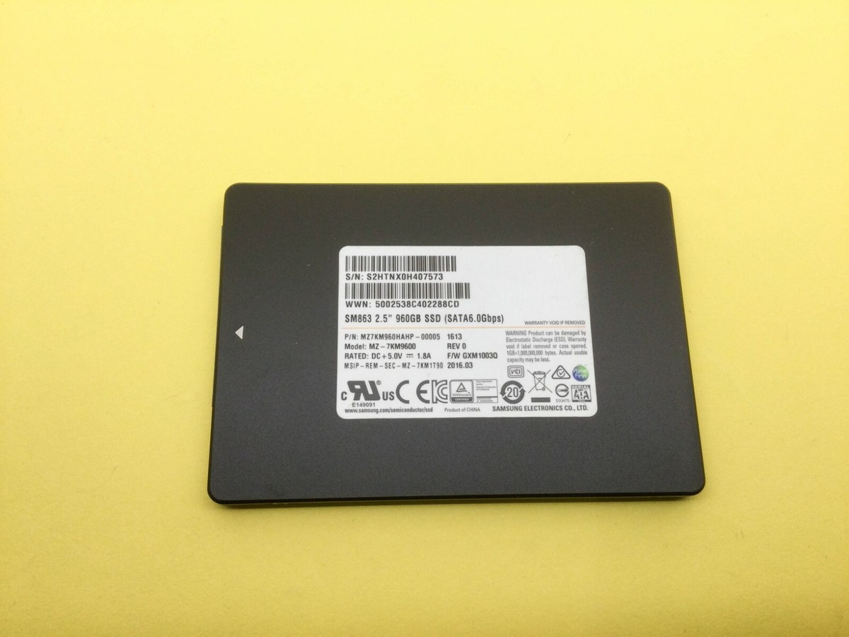 Samsung SM863 Series 960GB SATA 6Gbps 2.5'' Internal SSD MZ