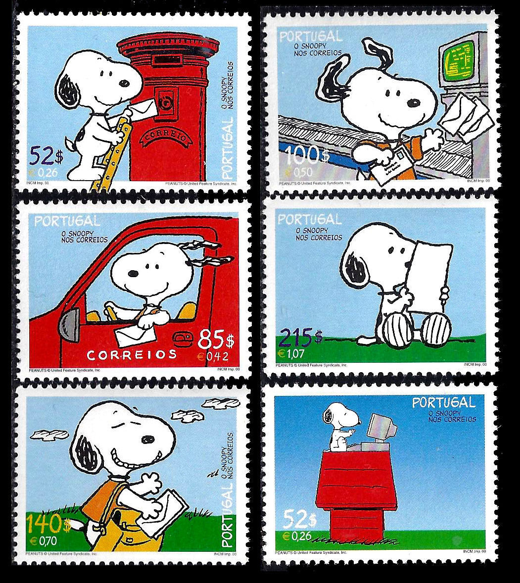 Portugal 2000 - Snoopy ant Peanuts - Set of 6 Stamps - MNH | eBay