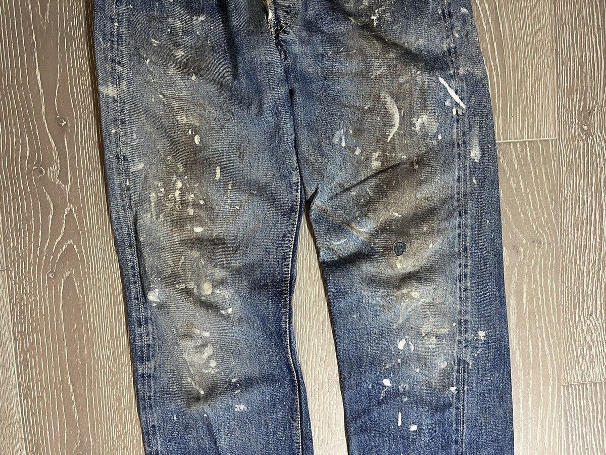Vintage Levis 501 XX 1950's big E Button Fly Redline Selvedge Back