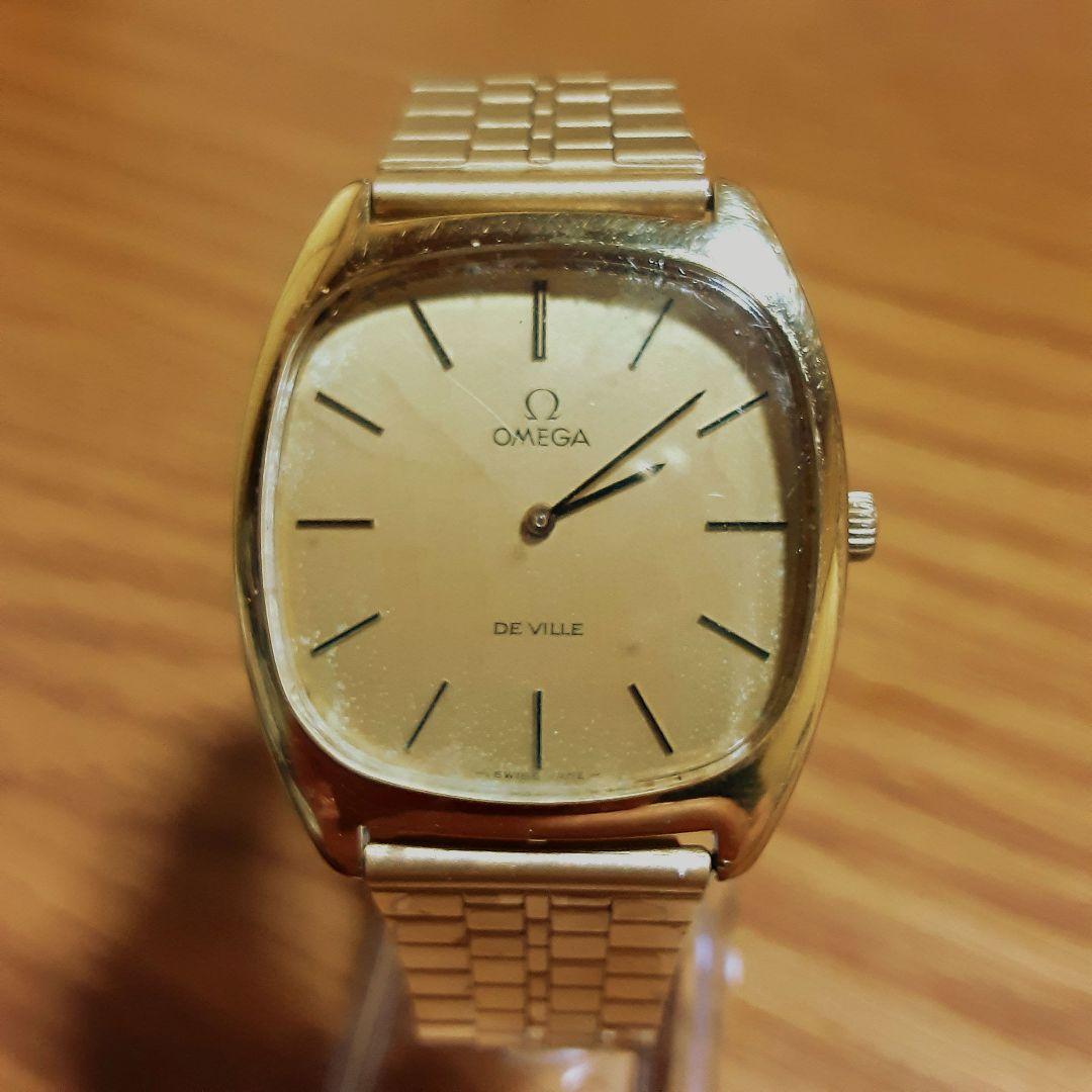 Omega De Ville Vintage Gold Manual Winding Mens Watch Authentic