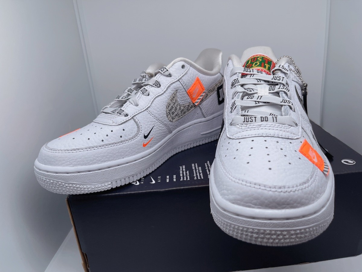 Nike Air Force 1 Just Do It Pack Jdi White Black Orange B Grade