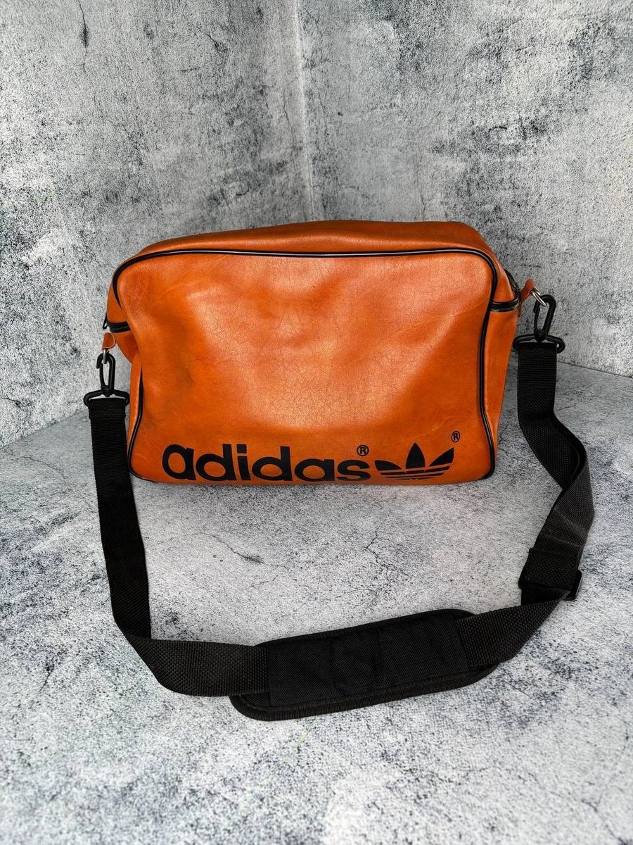 Adidas Vintage Shoulder Bag Orange Crossbody Zipper Outdoor