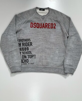Dsquared2 Crewneck Sweatshirt with Printed Logo S71GU0244 Melange