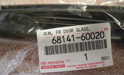 Toyota Genuine OEM 68141-60020 Front Door Glass Run Set of 2 Land