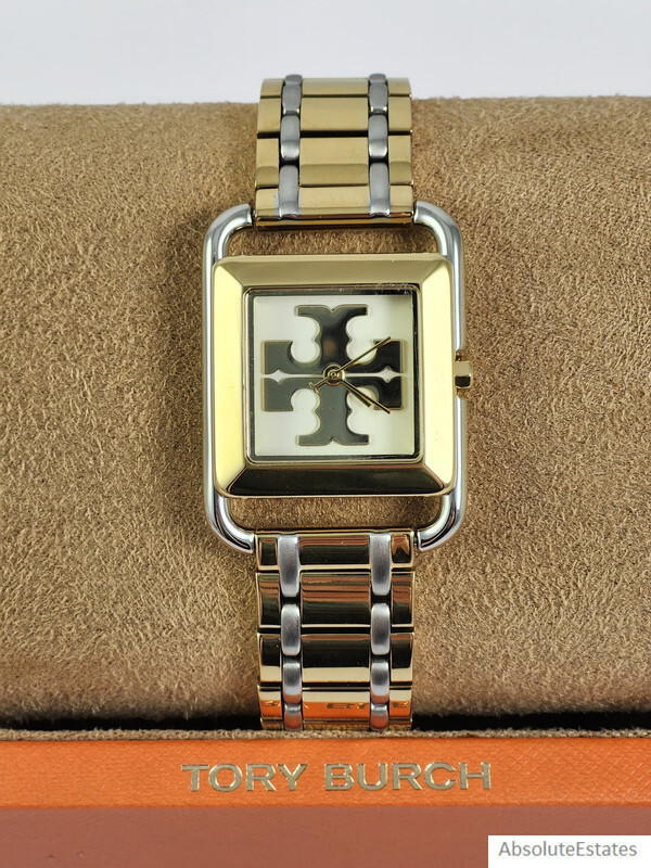 NEW Tory Burch Two Tone Gold & Silver Miller Ladies Watch TBW6013
