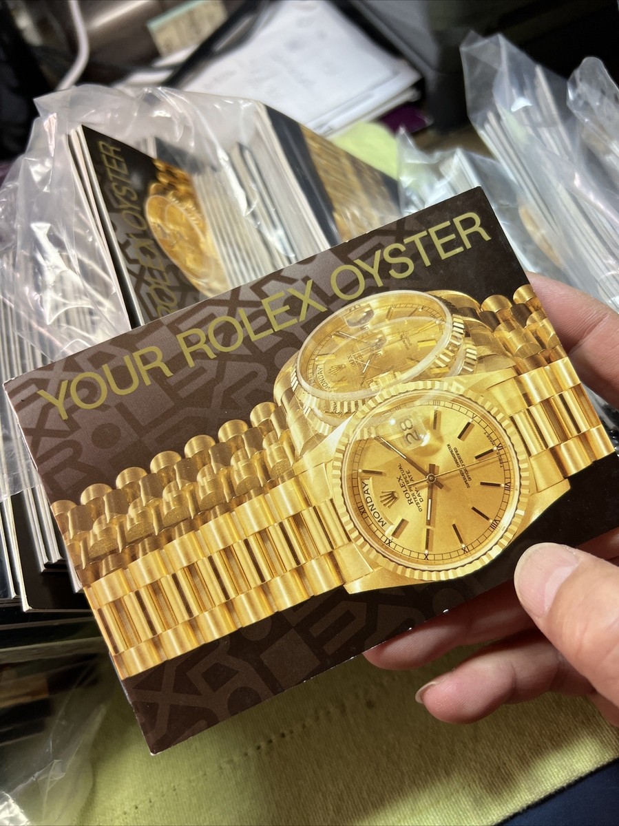 Rolex “your Rolex Oyster”Booklets ;manual 1990-2000 Please choose