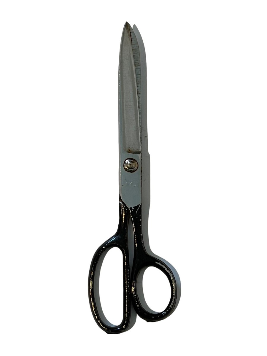 Vintage Metal Steel Made In Taiwan Scissors Black Handle 8