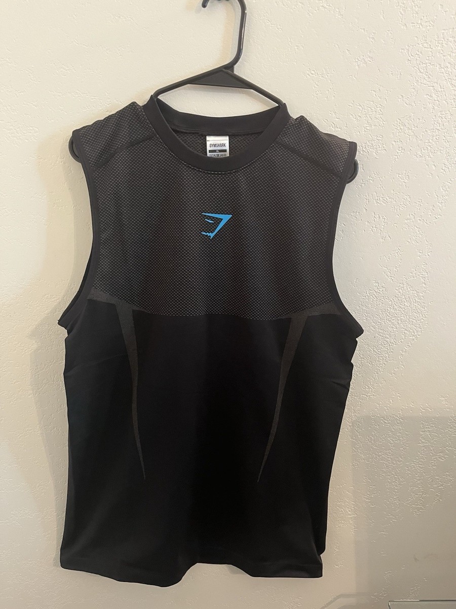 Onyx Gymshark 5.0 Tank BLACK/ONYX GREY (BLUE LOGO) - Size XL | eBay