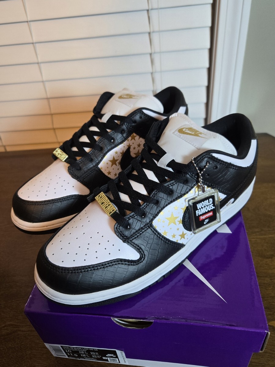 Nike SB Dunk Low OG QS Supreme Stars Black Men's Size 10 DH3228
