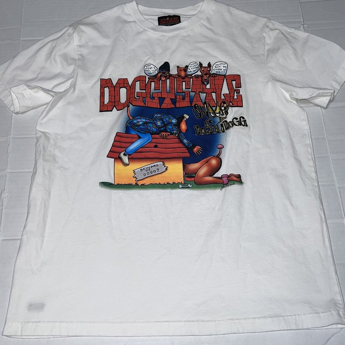 Snoop Dogg Doggystyle Mens Small White Shoe Palace Joe Cool 90s