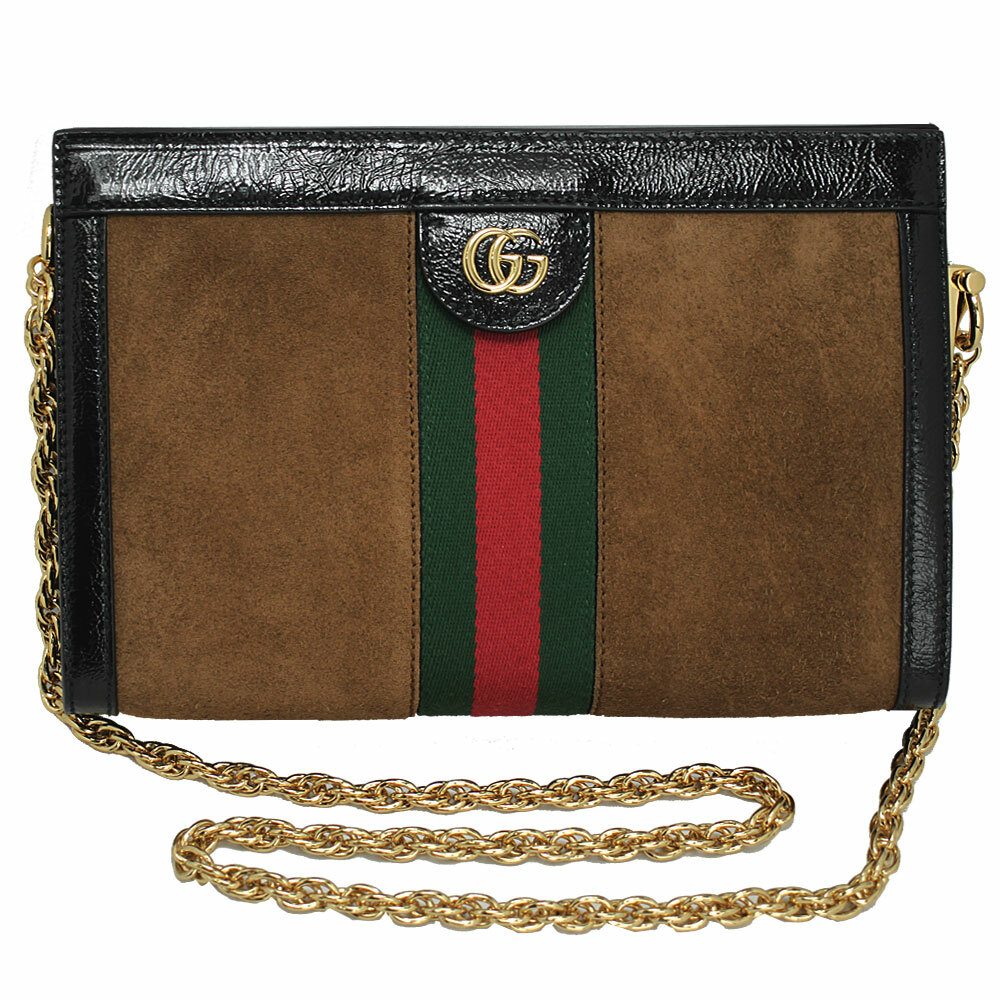 BRAND NEW GUCCI OPHIDIA BROWN SUEDE CHAIN SHOULDER BAG 503877 | eBay