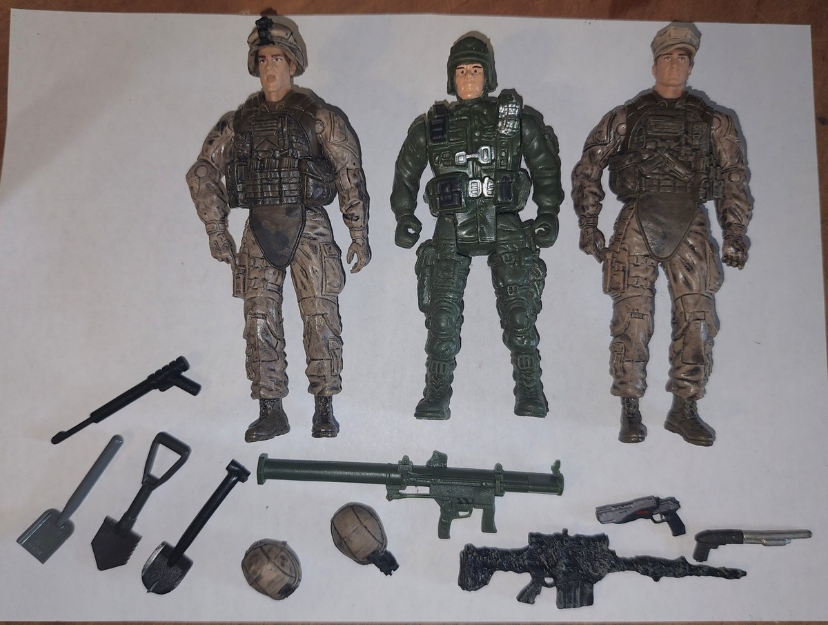 Lot Of 3-1:18 Blue Box Toys BBi Elite Force Military Action