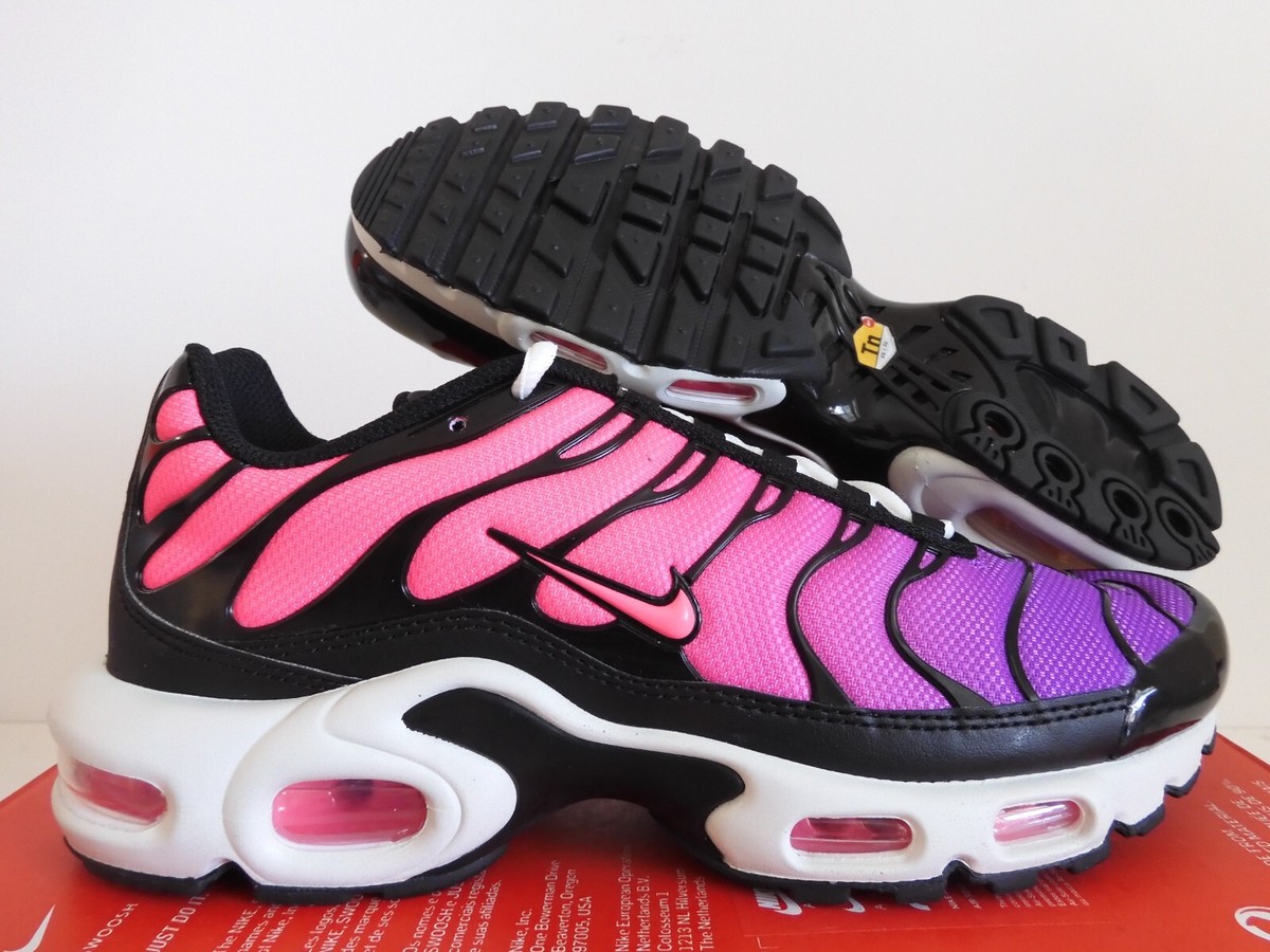 WMNS NIKE AIR MAX PLUS TN VIVID PURPLE-HYPER PINK-BLACK SZ 6