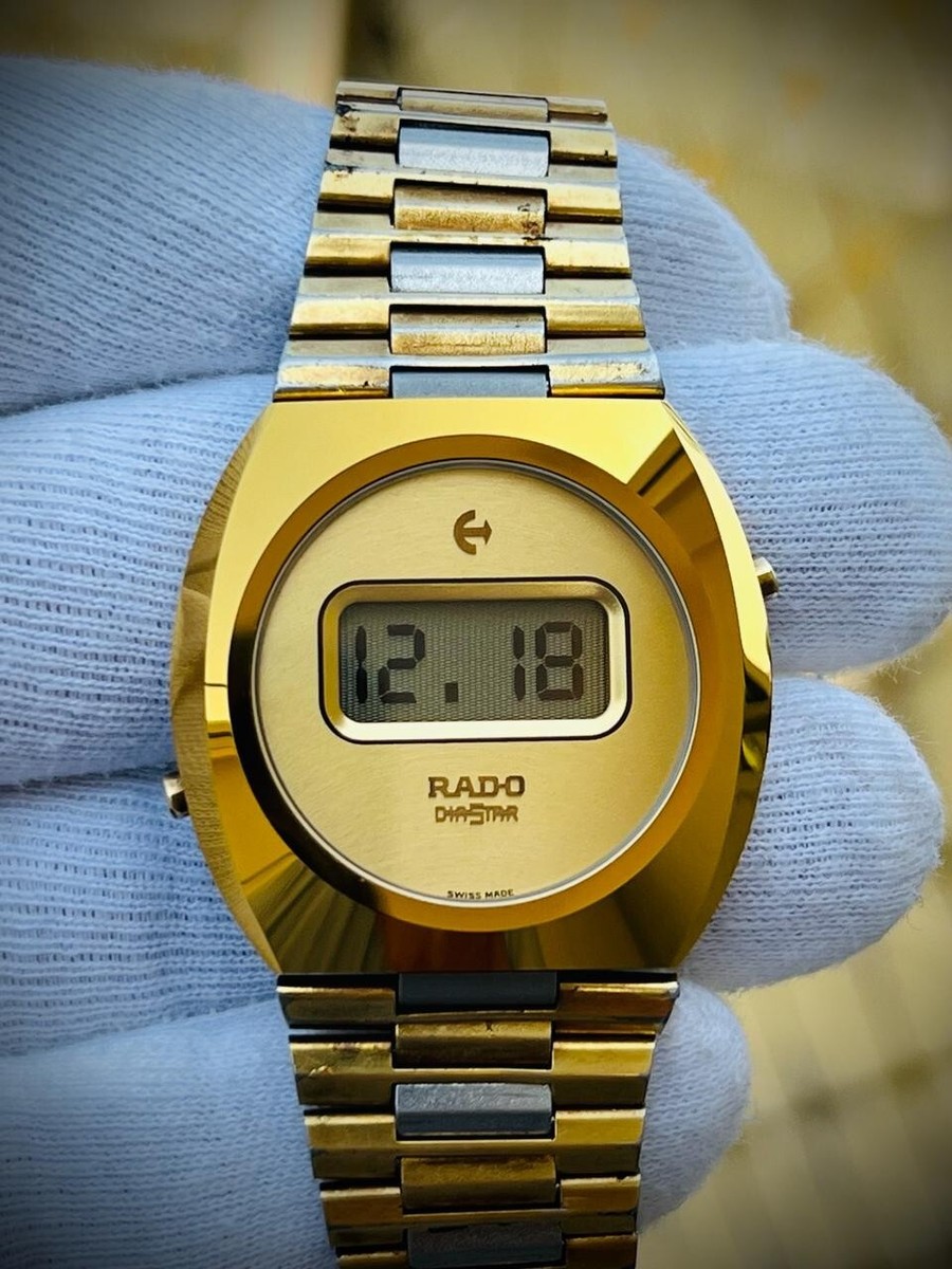 Vintage NOS Rado Diastar Digital Quartz Gents Watch 40mm, Swiss | eBay