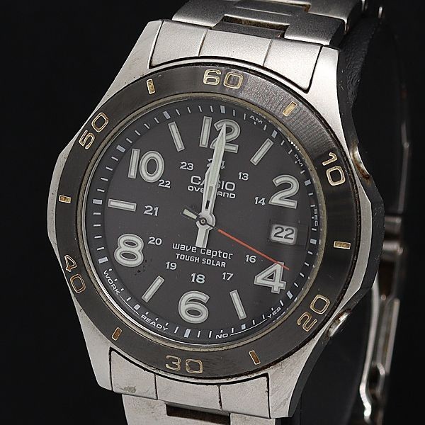 Casio Overland Solar Radio Ovw-110 Analog Mens Watch Shipped From