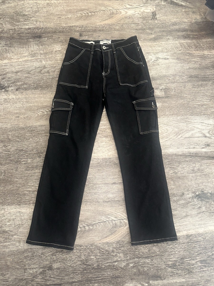 Celebrity Ace THE SKATER JEAN 11/30 Black Baggy Grunge Goth