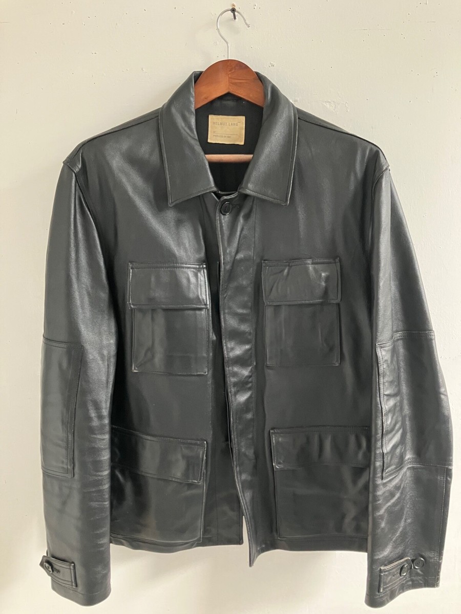 HELMUT LANG MEN'S Flight-Inspired Structured Leather Vintage 1997