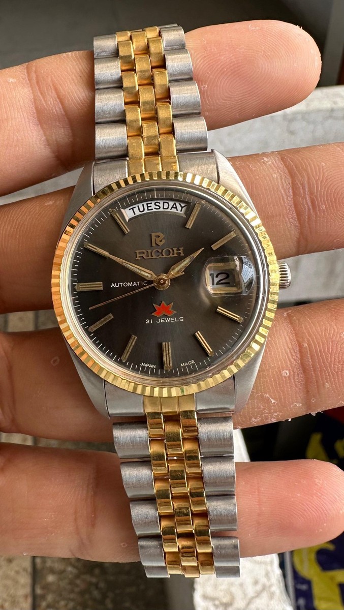 Rare Ricoh Automatic 21 Jewels Japan Made Watch For Mens president