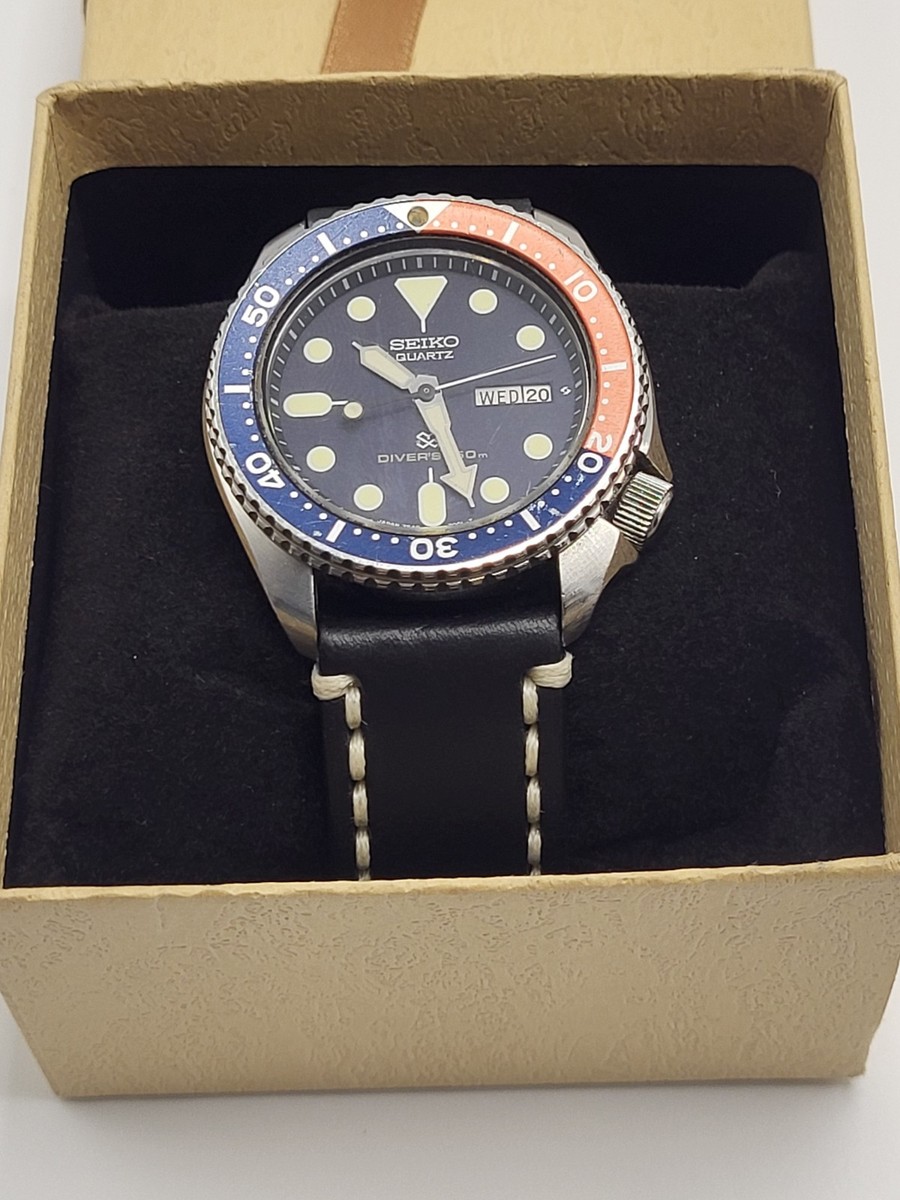 SERVICED ] Vintage SEIKO 7548 700F Quartz Diver Watch Pepsi 150M